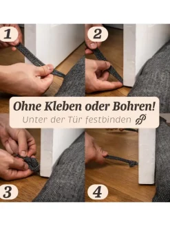 Praknu Tür- & Zugluftstopper<für Fenster bis 120cm - Waschbar - Energiesparend - Extra Lang