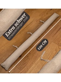 Praknu Tür- & Zugluftstopper<für Fenster bis 120cm - Waschbar - Energiesparend - Extra Lang