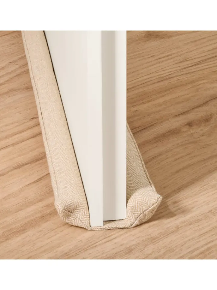 Praknu Tür- & Zugluftstopper<für Türen 70-100cm Waschbarer Stoff - Energiesparend - Stoff - Beige