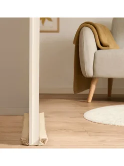 Praknu Tür- & Zugluftstopper<für Türen 70-100cm Waschbarer Stoff - Energiesparend - Stoff - Beige