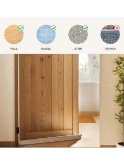 Praknu Tür- & Zugluftstopper<für Türen 70-100cm Waschbarer Stoff - Energiesparend - Stoff - Beige
