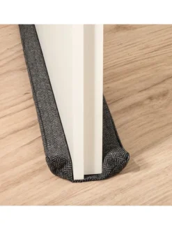 Praknu Tür- & Zugluftstopper<für Türen 70-100cm Waschbarer Stoff - Energiesparend - Stoff - Grau