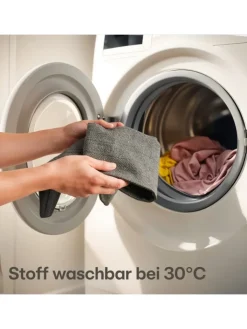 Praknu Tür- & Zugluftstopper<für Türen 70-100cm Waschbarer Stoff - Energiesparend - Stoff - Grau