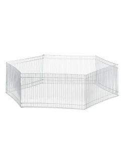 relaxdays Kleintiere<Freilaufgehege Kleintiere in Silber - (H) 27 cm