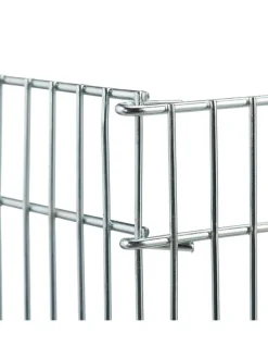 relaxdays Kleintiere<Freilaufgehege Kleintiere in Silber - (H) 27 cm