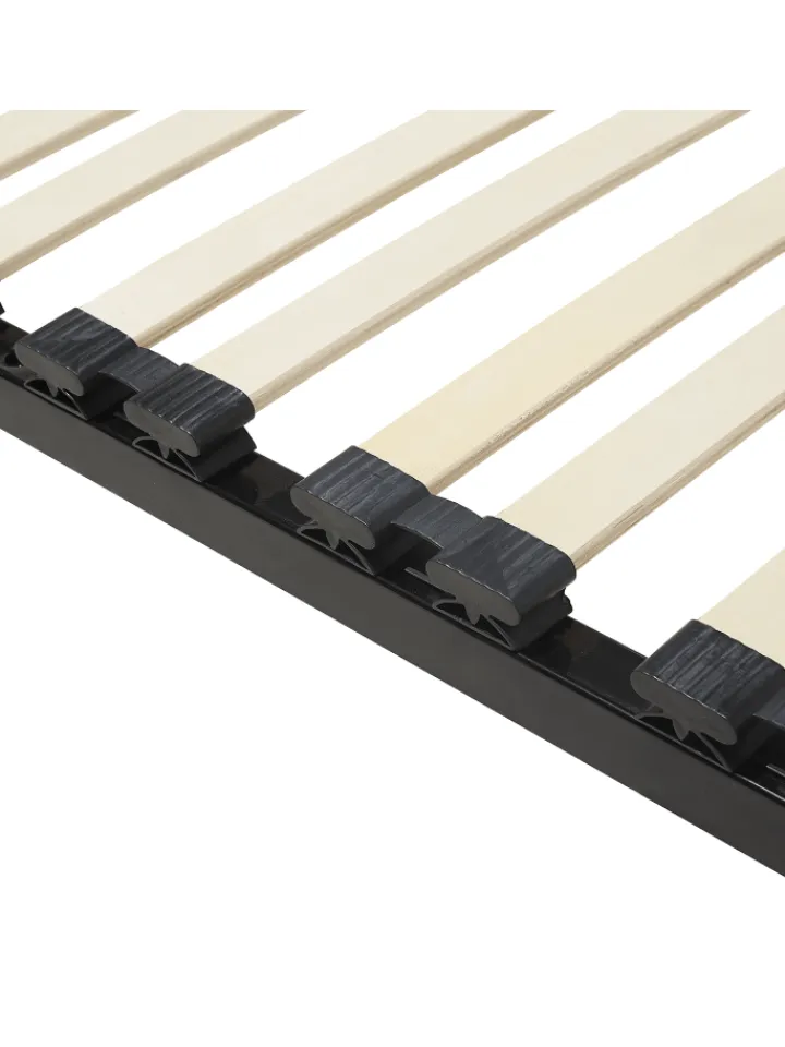 Beliani Betten & Matratzen<Freistehender Lattenrost COMBOURG in Schwarz - (W) 140 x (H) 18 x (L) 197 cm