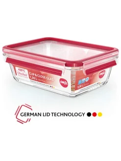 Emsa Aufbewahren & Servieren<Frischhaltedose "Clip & Close" in Rot - 800 ml