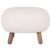 House Nordic Sitzmöbel<Fußstütze "Savona" in Weiß/ Hellbraun - (B)50 x (H)37 x (T)60 cm