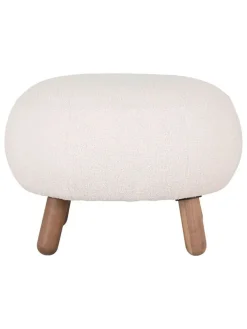 House Nordic Sitzmöbel<Fußstütze "Savona" in Weiß/ Hellbraun - (B)50 x (H)37 x (T)60 cm