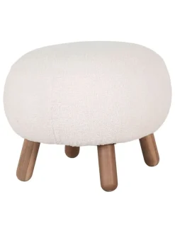 House Nordic Sitzmöbel<Fußstütze "Savona" in Weiß/ Hellbraun - (B)50 x (H)37 x (T)60 cm