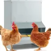 COSTWAY Vögel<Futterautomat 35x35x54,5cm in Silber