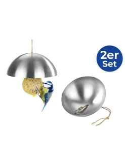 Maximex Pflanzen & Zubehör<Futterspender in Silber - (H)5,5 x Ø 13,5 cm