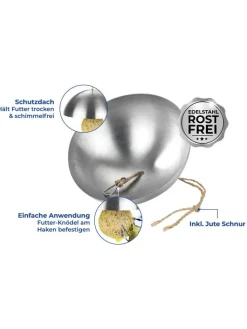 Maximex Pflanzen & Zubehör<Futterspender in Silber - (H)5,5 x Ø 13,5 cm
