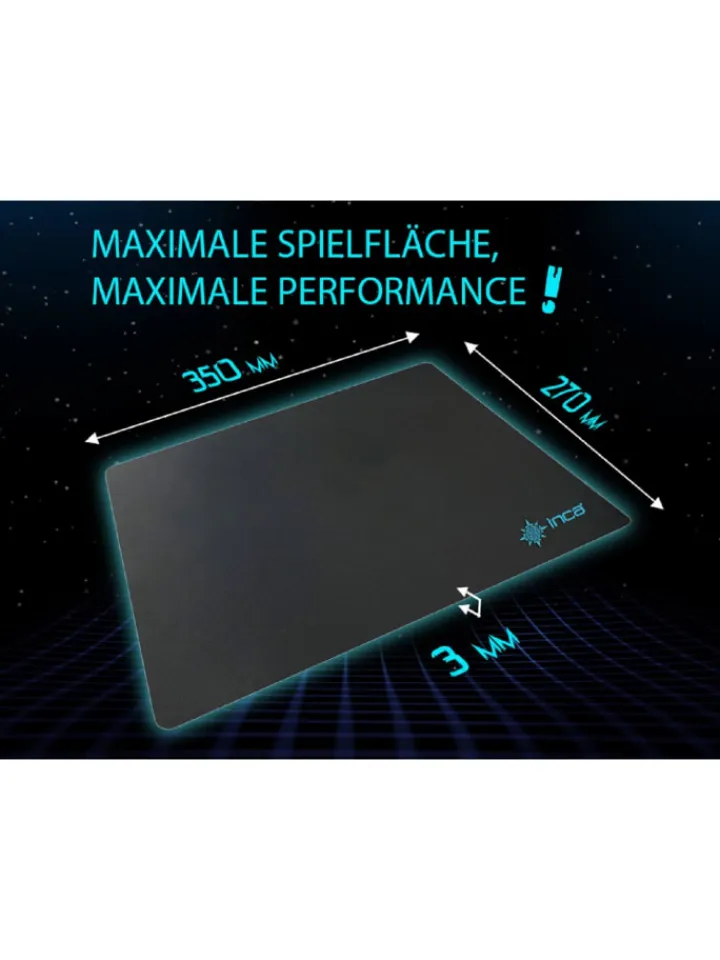 COFI 1453 Büro- & Schulbedarf<Gaming-Mauspad: 27 cm zu 35 cm für ultimativen Gaming-Komfort in Schwarz