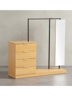 KADIMA DESIGN Garderoben<Garderobe Eiche-Dekor 145x138x40,5 cm Flurgarderobe Modern,