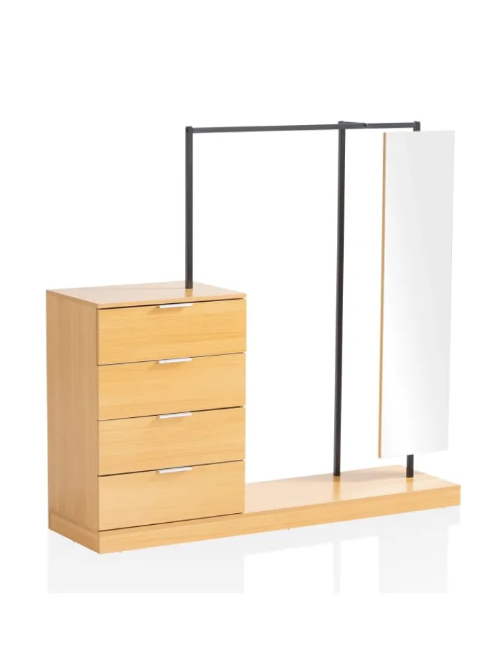 KADIMA DESIGN Garderoben<Garderobe Eiche-Dekor 145x138x40,5 cm Flurgarderobe Modern,