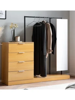 KADIMA DESIGN Garderoben<Garderobe Eiche-Dekor 145x138x40,5 cm Flurgarderobe Modern,