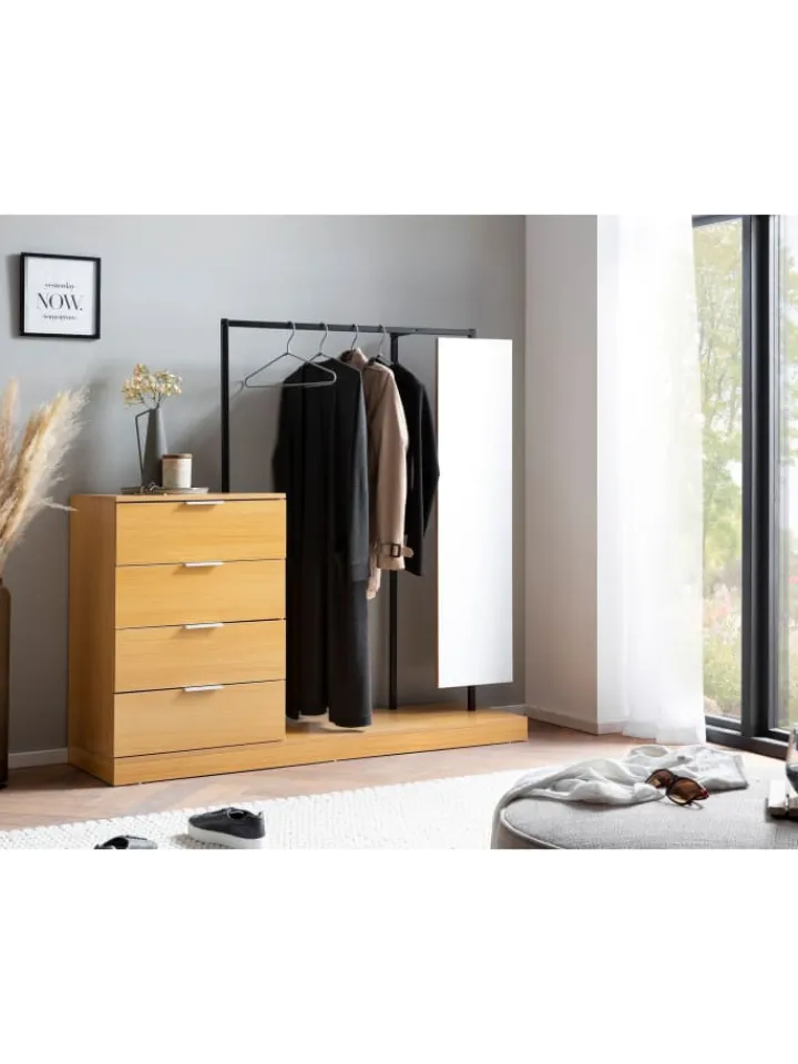 KADIMA DESIGN Garderoben<Garderobe Eiche-Dekor 145x138x40,5 cm Flurgarderobe Modern,