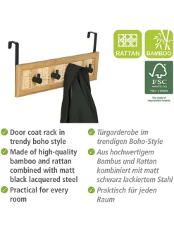 Wenko Garderoben<Garderobe in Hellbraun - (B)33 x (H)14 x (T)6 cm