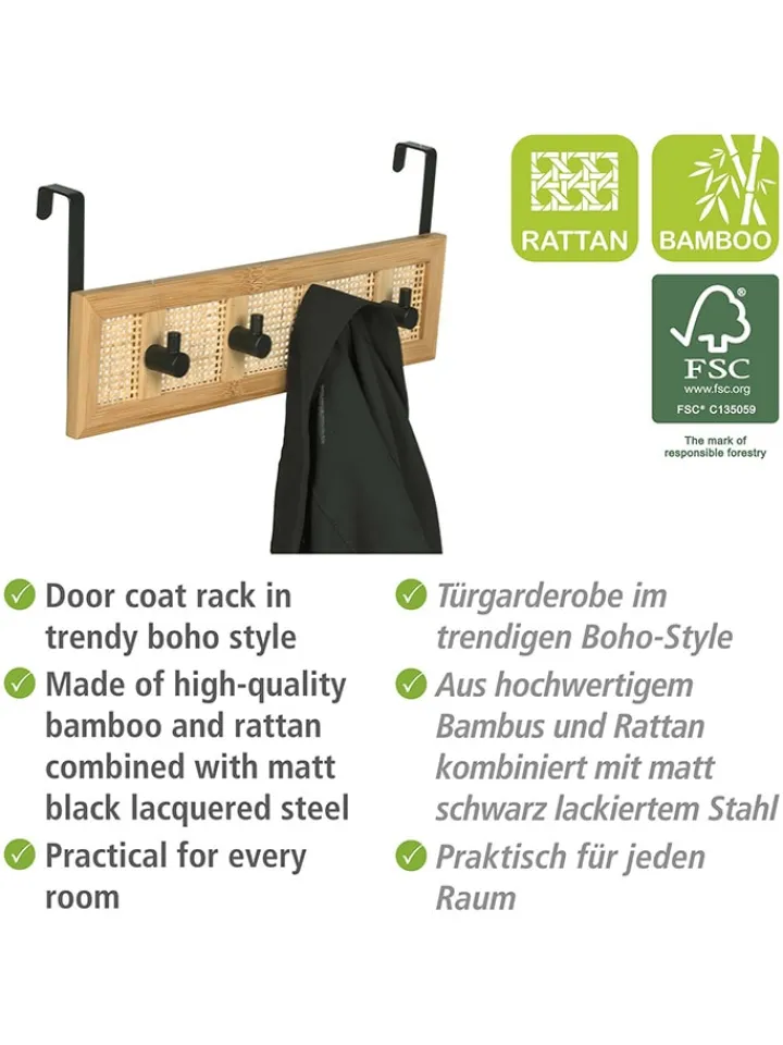 Wenko Garderoben<Garderobe in Hellbraun - (B)33 x (H)14 x (T)6 cm