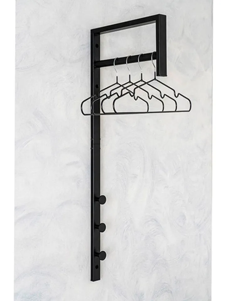 House Nordic Garderoben<Garderobe in Schwarz - (B)30 x (H)82 x (T)3 cm