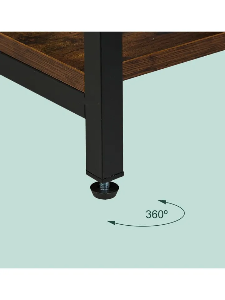 relaxdays Garderoben<Garderobe in Schwarz/ Braun - (B)94,5 x (H)180 x (T)40 cm