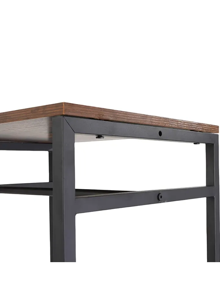 relaxdays Garderoben<Garderobe in Schwarz/ Braun - (B)94,5 x (H)180 x (T)40 cm
