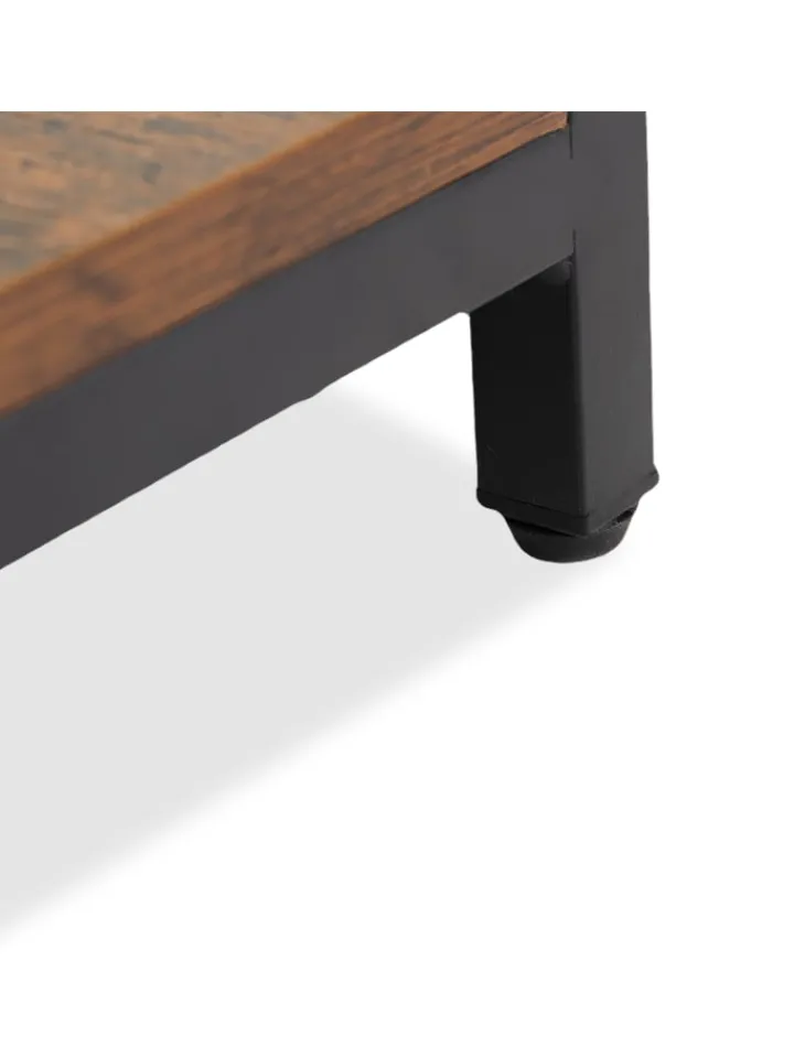 relaxdays Garderoben<Garderobe in Schwarz/ Braun - (B)94,5 x (H)180 x (T)40 cm