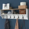 Evila Garderoben<Garderobe in Weiß/ Hellbraun - (B)120 x (H)37,2 x (T)22,2 cm