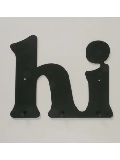 Boltze Garderoben|Regale & Schränke<Garderobenhaken ''Hi'' in Schwarz - (B)38 x (H)30 x (T)2 cm