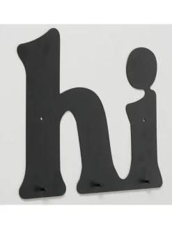 Boltze Garderoben|Regale & Schränke<Garderobenhaken ''Hi'' in Schwarz - (B)38 x (H)30 x (T)2 cm
