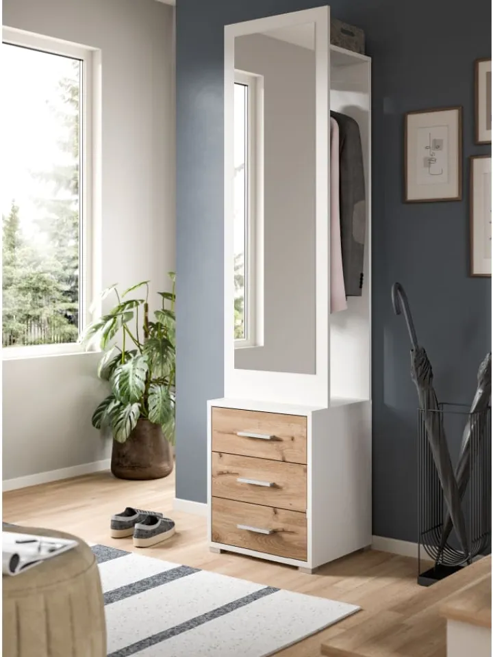 xonox.home Möbel-Sets<Garderobenkombination (B/H/T: 45x190x38 cm) in Nox Oak Nachbildung