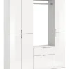 xonox.home Möbel-Sets<Garderobenkombination (B/H/T: 152x193x34 cm) in weiß und weiß Hochglanz