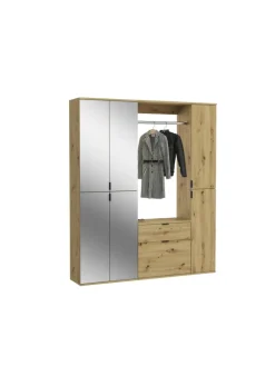 xonox.home Möbel-Sets<Garderobenkombination (B/H/T: 152x193x34 cm) in Artisan Eiche Nachbildung