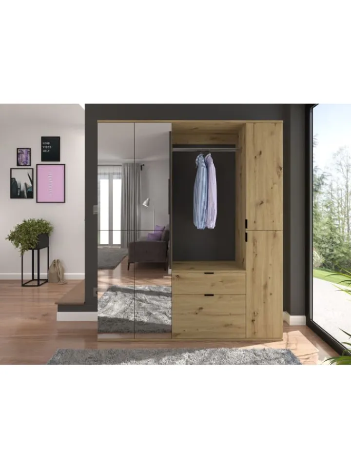 xonox.home Möbel-Sets<Garderobenkombination (B/H/T: 152x193x34 cm) in Artisan Eiche Nachbildung