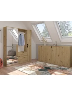xonox.home Möbel-Sets<Garderobenkombination (B/H/T: 152x193x34 cm) in Artisan Eiche Nachbildung