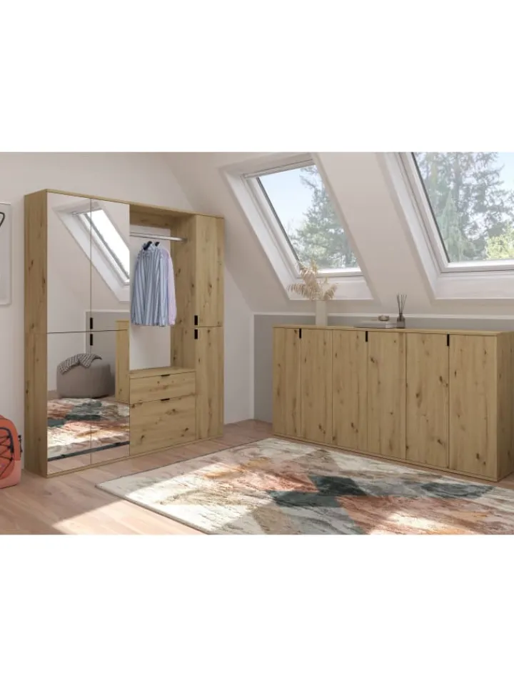 xonox.home Möbel-Sets<Garderobenkombination (B/H/T: 152x193x34 cm) in Artisan Eiche Nachbildung
