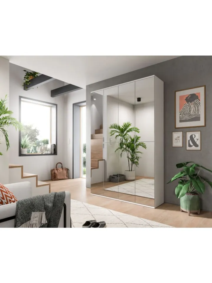 xonox.home Möbel-Sets<Garderobenkombination (B/H/T: 122x193x34 cm) in weiß