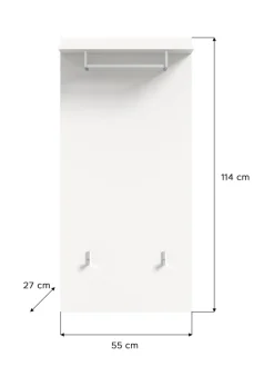 xonox.home Möbel-Sets<Garderobenkombination (B/H/T: 165x191x37 cm) in weiß und weiß Hochglanz