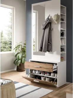 xonox.home Möbel-Sets<Garderobenkombination (B/H/T: 80x190x38 cm) in Nox Oak Nachbildung