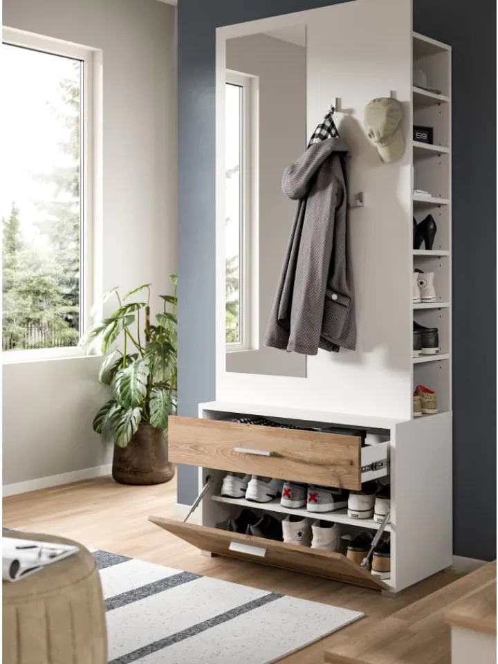 xonox.home Möbel-Sets<Garderobenkombination (B/H/T: 80x190x38 cm) in Nox Oak Nachbildung