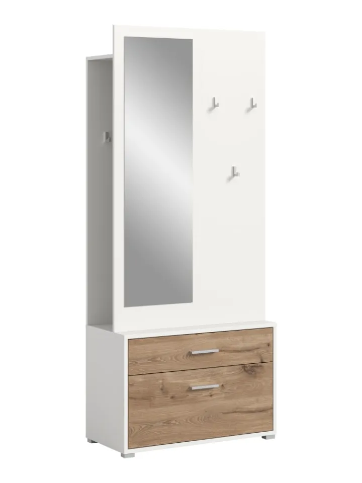 xonox.home Möbel-Sets<Garderobenkombination (B/H/T: 80x190x38 cm) in Nox Oak Nachbildung