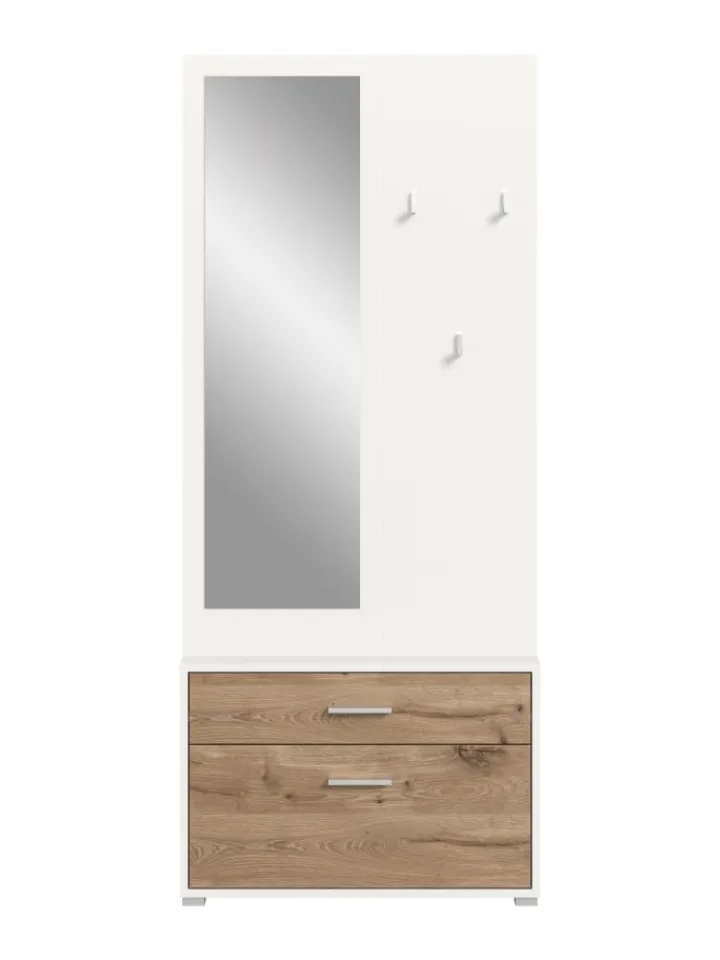 xonox.home Möbel-Sets<Garderobenkombination (B/H/T: 80x190x38 cm) in Nox Oak Nachbildung
