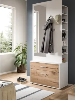 xonox.home Möbel-Sets<Garderobenkombination (B/H/T: 80x190x38 cm) in Nox Oak Nachbildung