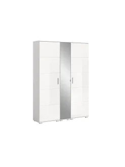 xonox.home Möbel-Sets<Garderobenkombination (B/H/T: 140x191x37 cm) in weiß und weiß Hochglanz