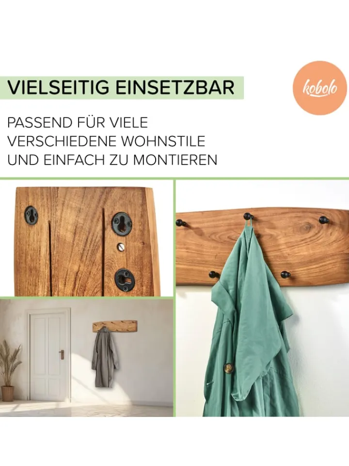 kobolo Garderoben<Garderobenpaneele LUDWIG9 in Braun