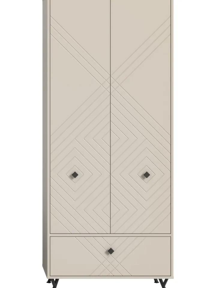 xonox.home Garderoben<Garderobenschrank (B/H/T: 80x190x35 cm) in sandbeige