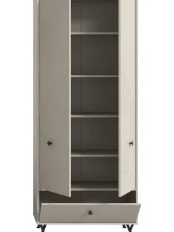 xonox.home Garderoben<Garderobenschrank (B/H/T: 80x190x35 cm) in sandbeige