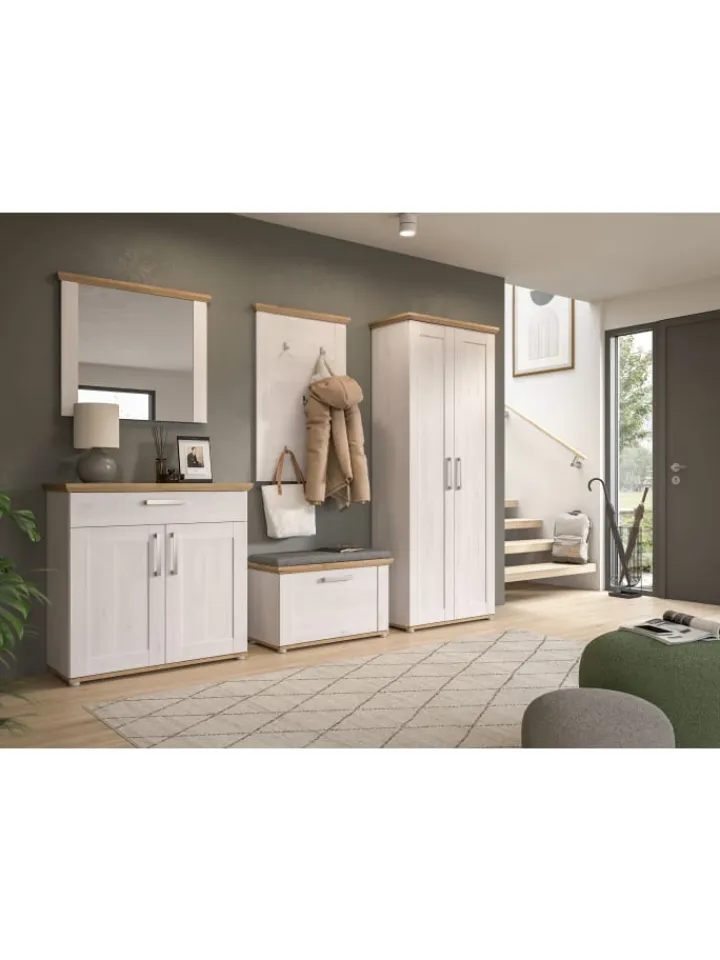 xonox.home Garderoben<Garderobenschrank (B/H/T: 80x196x39 cm) in Sibiu Lärche Nachbildung