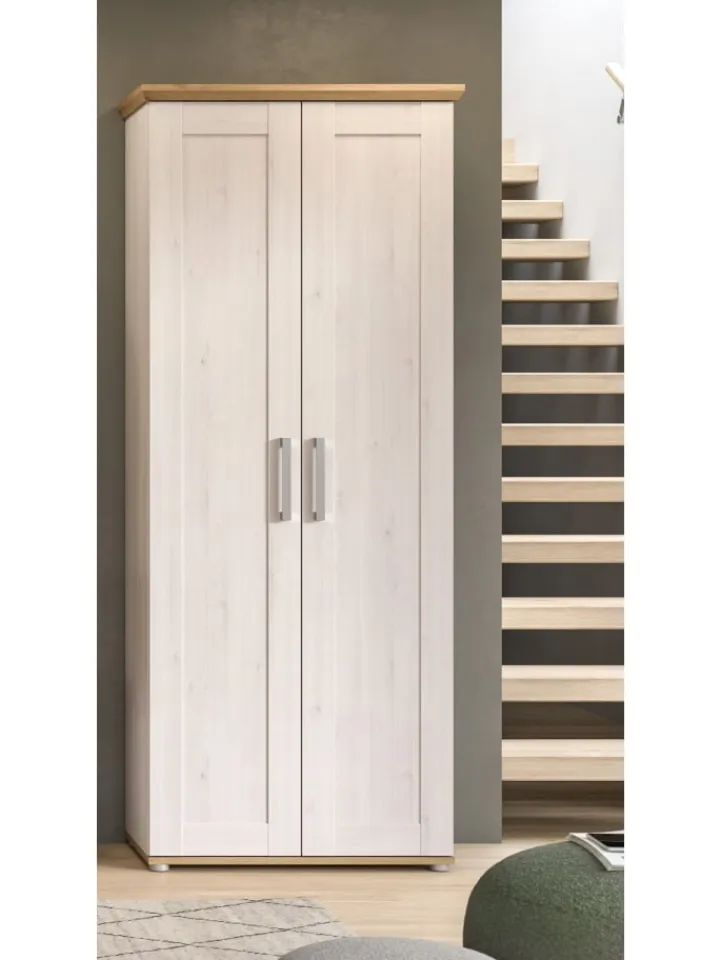 xonox.home Garderoben<Garderobenschrank (B/H/T: 80x196x39 cm) in Sibiu Lärche Nachbildung